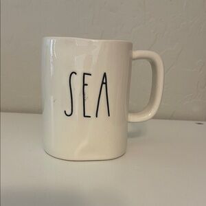 Rae Dunn SEA Cream and Blue Mug